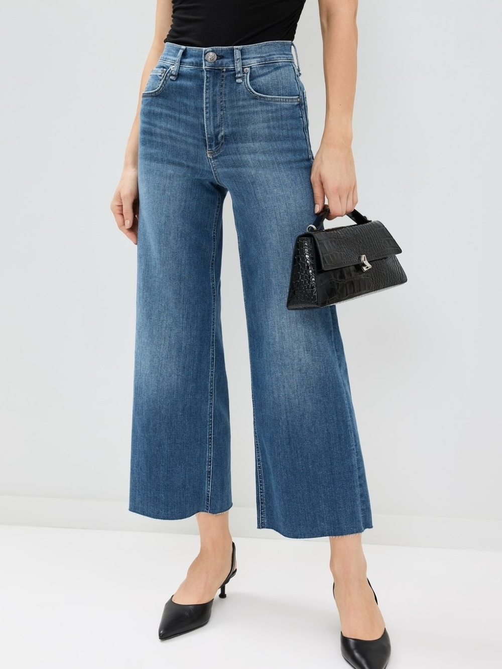 rag & bone The Andi High- Rise Ankle Wide Leg Jeans-Scout-24